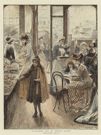 Middagthee in Regent Street door Mary L. Gow